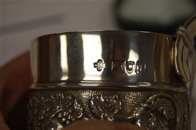 Lot 274 - A late Victorian silver christening mug,...