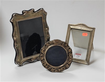 Lot 278 - A 20th century silver photograph frame,...