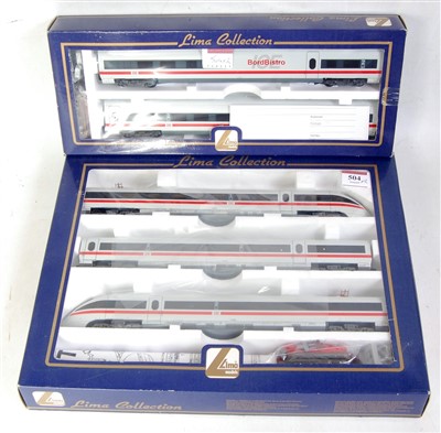 Lot 504 - A Lima H0 four coach ICE train together with...