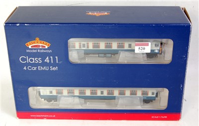 Lot 520 - A Bachmann 31-427A BR blue/grey class 411 4CEP...