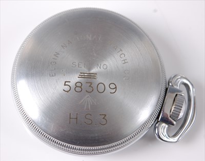 Lot 15 - An Elgin military issue base metal cased...