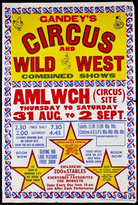 Lot 220 - Gandey’s Circus posters, 1970’s (4)