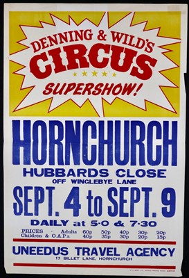 Lot 224 - Denning and Wilds Circus posters, 1970’s (4)