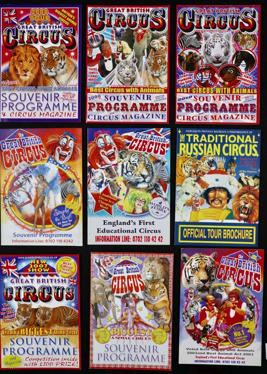 Lot 235 - Great British Circus – programmes. DVD, CD,...