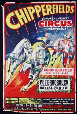 Lot 242 - Chipperfield’s Circus poster, 1950/60’s, 76cm...