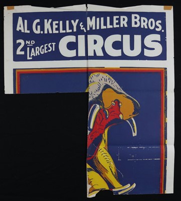 Lot 249 - Clyde Beatty Cole Bros Circus poster and one...