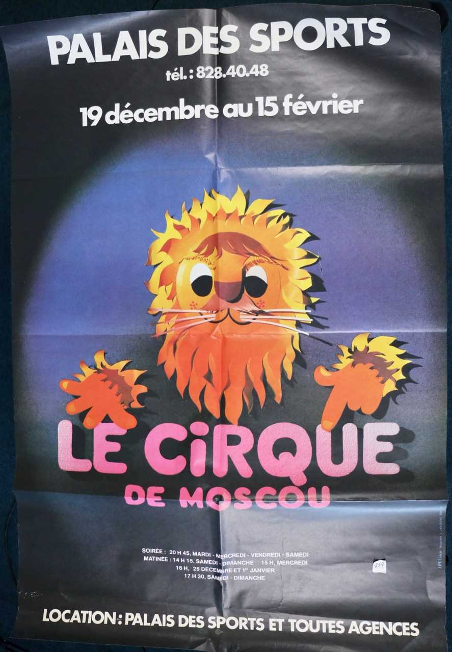Lot 259 - Large French Circus posters including Jean...