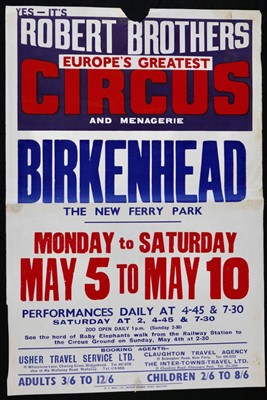 Lot 275 - Robert Bros Circus posters (4)