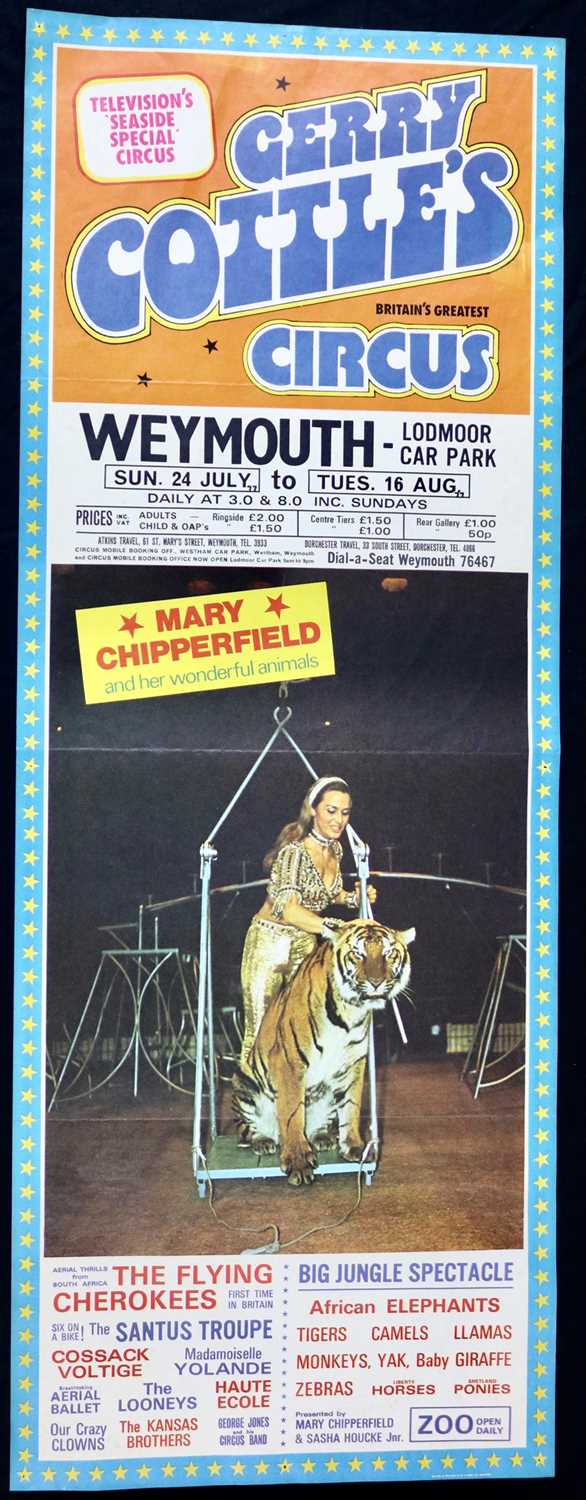 Lot 276 - Gerry Cottles Circus posters (2)