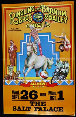 Lot 278 - Ringling Bros, Barnum and Bailey Circus poster,...