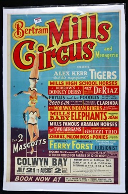 Lot 282 - Bertram Mills Circus poster, 1950’s (1)