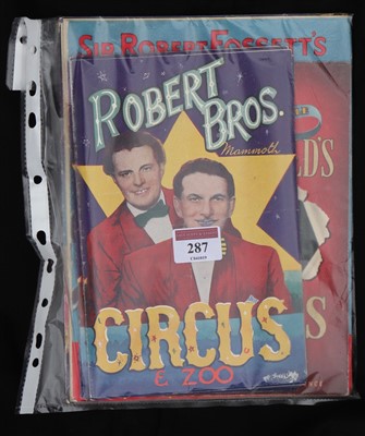 Lot 287 - English Circus programmes, 1930-60’s (8)