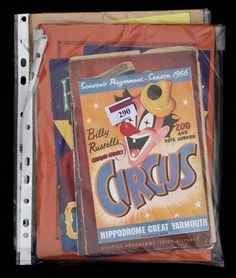 Lot 290 - English Circus programmes, 1930-60’s (10)