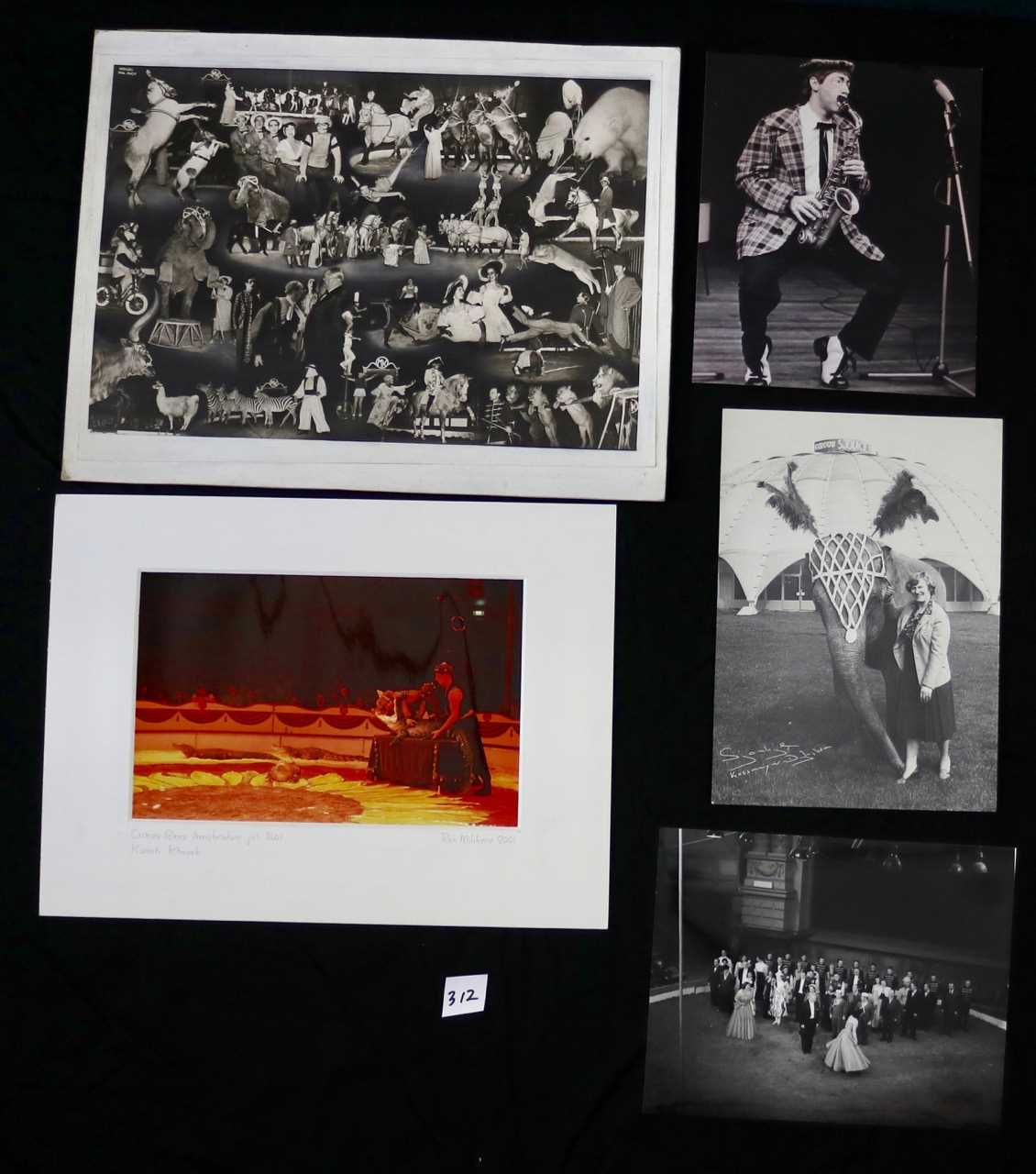 Lot 312 - Photographs of animal and circus performers...