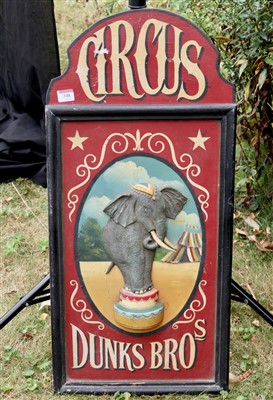 Lot 348 - Dunks Bros Circus sign (1)