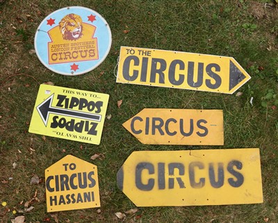 Lot 349 - Circus signs, various (8)