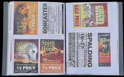 Lot 354 - Folder of 250 plus circus tickets/leaflets etc