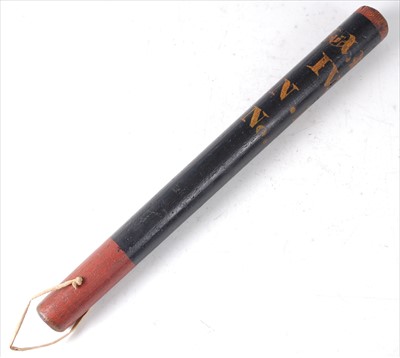 Lot 19 - A William IV policeman's truncheon of tapering...
