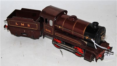 Lot 264 - 1937-8 Hornby 0-4-0 No.EO20 loco & tender, 20v...