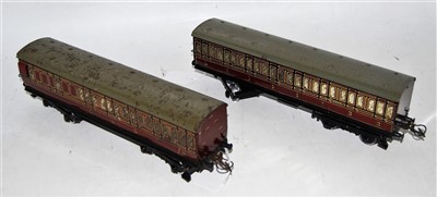 Lot 274 - Two 1935-41 Hornby No.2 Passenger coaches LMS:...