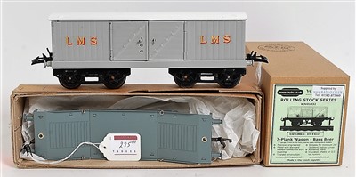 Lot 285 - Three goods wagons: ETS 7-plank open wagon...