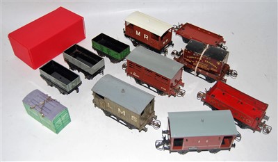 Lot 286 - Seven Hornby goods wagons: total repaint open...