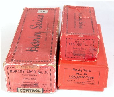 Lot 336 - Two Hornby Series boxes only for a No. 3C LMS...