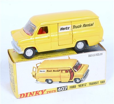 Lot 1913 - A Dinky Toys No. 407 Ford Hertz Transit van...