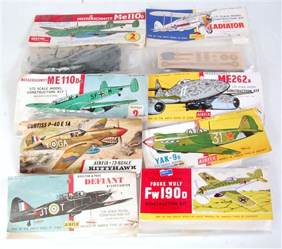 Lot 1504 - Eight various plastic bagged Airfix...