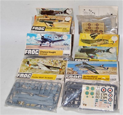 Lot 1506 - Nine various bagged Frog 1/72 scale plastic...