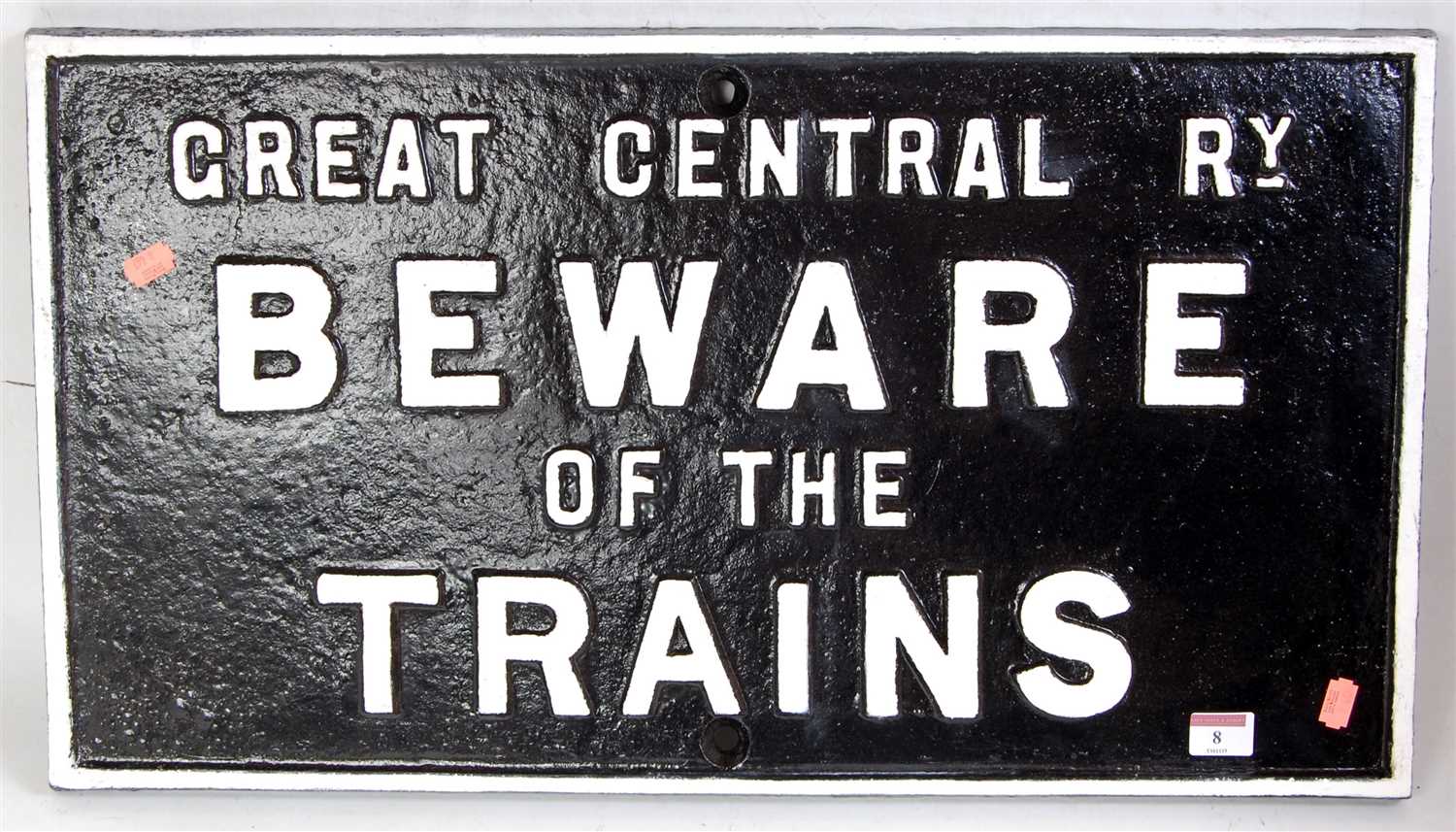 Lot 8 - An original cast iron Great Central Railway...