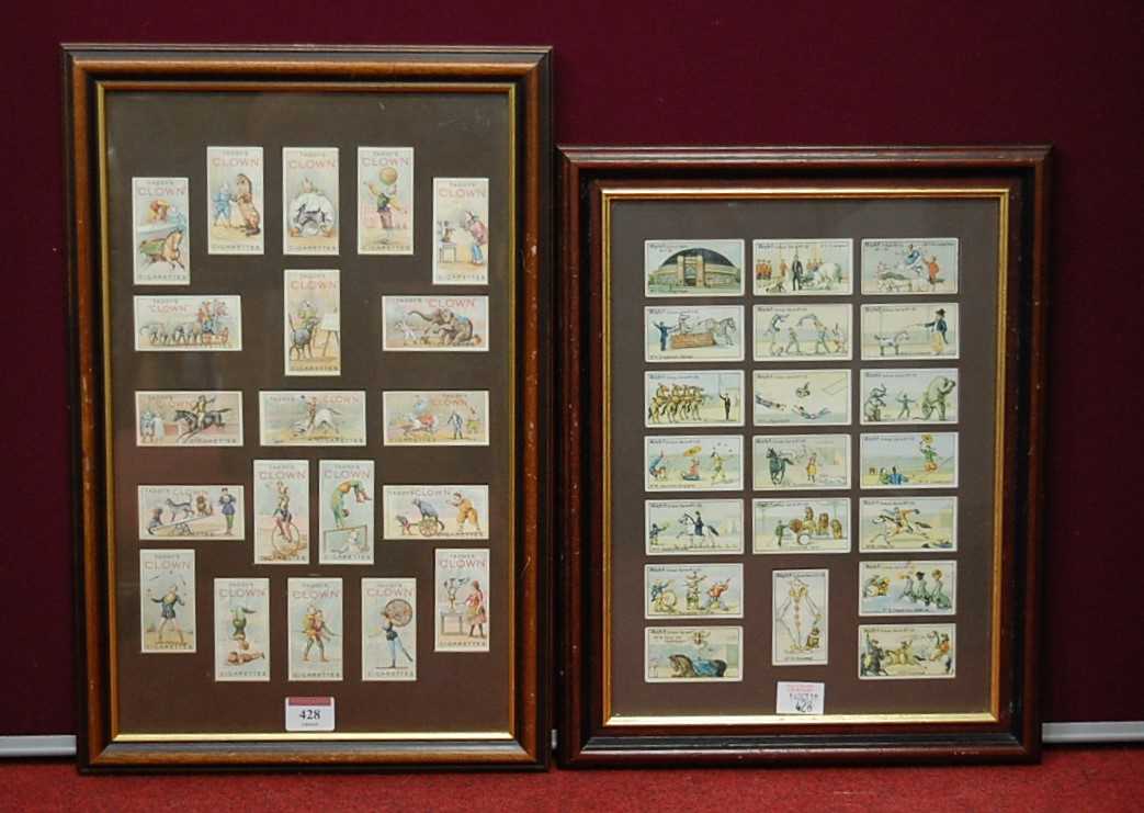 Lot 428 - A framed display of Taddy's cigarette cards...