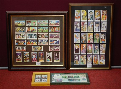 Lot 428 - A framed display of Taddy's cigarette cards...