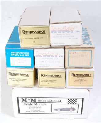 Lot 1596 - Nine various boxed 1/43 and 1/24 scale resin...