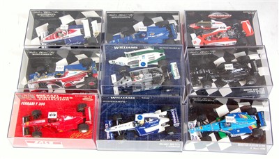 Lot 2533 - Nine various plastic cased Minichamps 1/43...