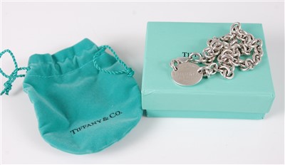 Lot 2701 - A Tiffany & Co sterling silver chain link...