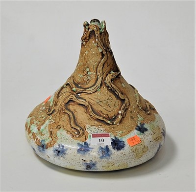 Lot 10 - A mid to late 20th century stoneware volcano...