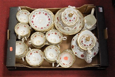 Lot 56 - A Victorian part tea service, in the...