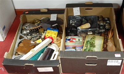 Lot 73 - Two boxes of miscellaneous items, to include...