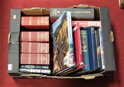 Lot 75 - A box of miscellaneous books, to include two...