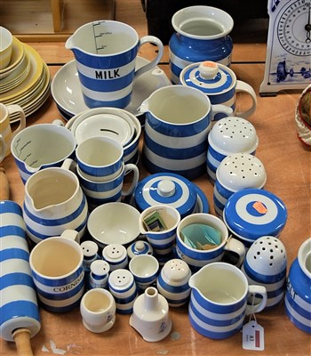Lot 83 - A collection of Cornishware tablewares in the...