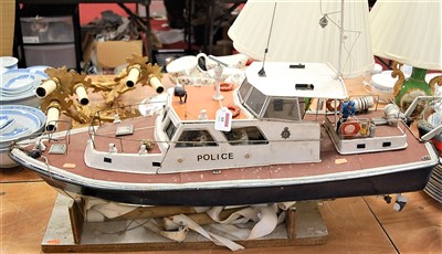 Lot 88 - A scratch built model of a Police cruiser with...