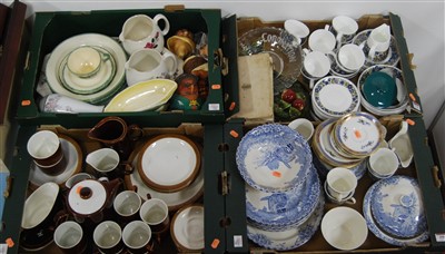 Lot 498 - Four boxes of miscellaneous china and...