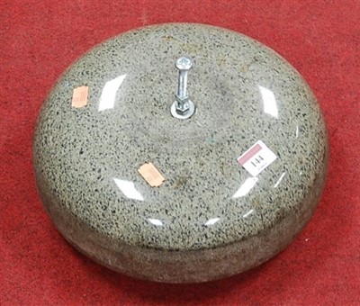 Lot 79 - A single curling stone (lacking handle)
