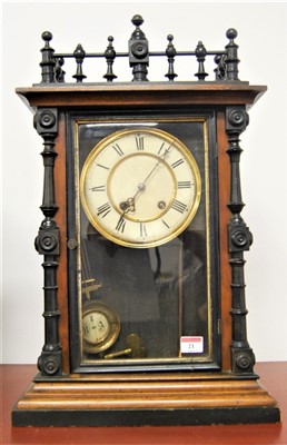 Lot 21 - A late 19th century continental walnut and...