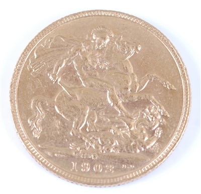 Lot 2165 - Great Britain, 1903 gold full sovereign