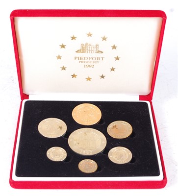 Lot 2252 - United Kingdom, 1992 piedfort Ecu seven coin proof set