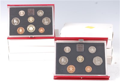 Lot 2254 - United Kingdom, a consecutive run of nine Royal Mint United Kingdom proof coin sets