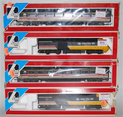 Lot 814 - A Lima 4-car Intercity 125 train in grey/black...