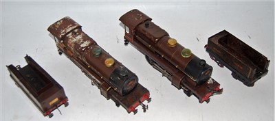 Lot 361 - Two 1930-4 Hornby 3C clockwork locos and...